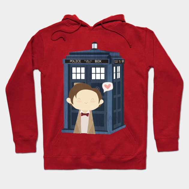 TARDIS and 11th Hoodie by TEEVERSE